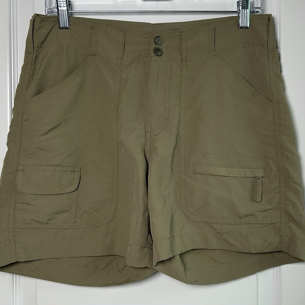 World Wide Sportsman Olive Nylon Cargo Hiking Shorts Gorpcore Granola Girl Style